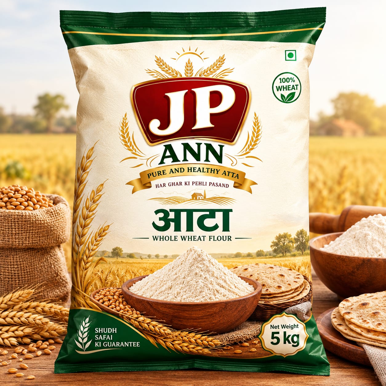 JP ANN whole wheat flour 5kg pack — coming soon